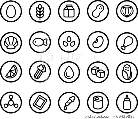 Allergens icon set 69429885