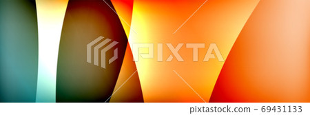 Fluid gradient neon color waves, vector abstract background 69431133