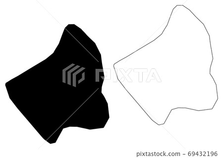 Parakou City (Republic of Benin, Borgou Department) map vector illustration, scribble sketch City of Parakou map 69432196