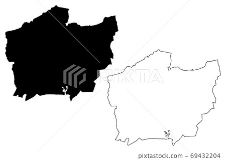 Setif City (People's Democratic Republic of Algeria, Setif Province) map vector illustration, scribble sketch City of Setif map 69432204