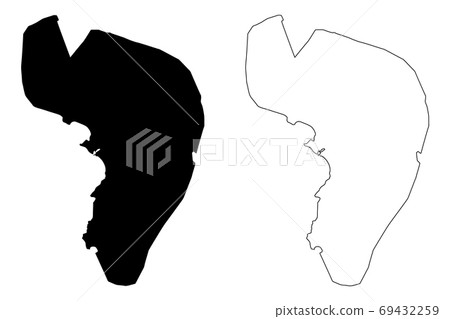 Bujumbura City (Republic of Burundi, Bujumbura Mairie Province) map vector illustration, scribble sketch City of Usumbura map Bujumbura City (Republic of Burundi, Bujumbura Mairie Province) map vector illustration, scribble sketch City of Usumbura map 69432259