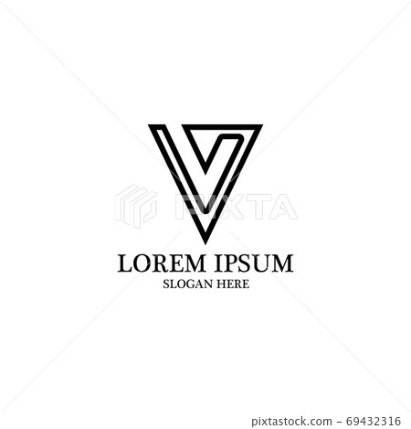 V Logo Template vector 69432316