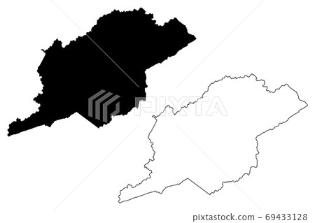 Letcher County, Kentucky (U.S. county, United States of America, USA, U.S., US) map vector illustration, scribble sketch Letcher map 69433128