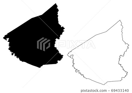 Hopkins County, Kentucky (U.S. county, United States of America, USA, U.S., US) map vector illustration, scribble sketch Hopkins map 69433140