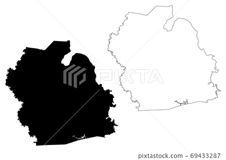 Muhlenberg County, Kentucky (U.S. county, United States of America, USA, U.S., US) map vector illustration, scribble sketch Muhlenberg map 69433287
