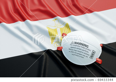 Coronavirus medical surgical face mask on the Egyptian national Coronavirus medical surgical face mask on the Egyptian national 69433344