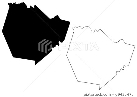 Warren County, Kentucky (U.S. county, United States of America, USA, U.S., US) map vector illustration, scribble sketch Warren map 69433473