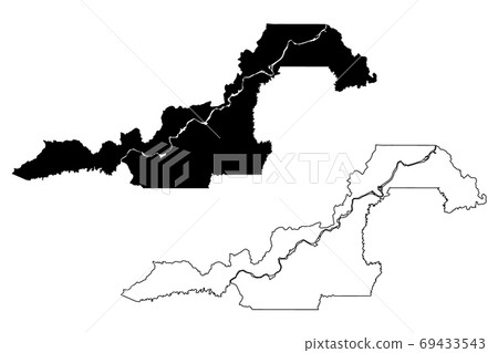 Brazil state rondonia administrative map showing Vector Image