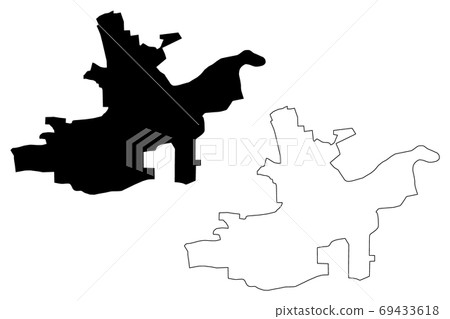Maturin City (Bolivarian Republic of Venezuela, Monagas State) map vector illustration, scribble sketch City of Maturin map 69433618