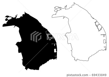 Barranquilla City (Republic of Colombia, Atlantico Department) map vector illustration, scribble sketch City of Barranquilla map Barranquilla City (Republic of Colombia, Atlantico Department) map vector illustration, scribble sketch City of Barranquilla map 69433849
