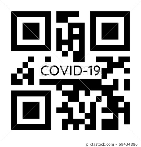 Covid-19 QR code. 69434886