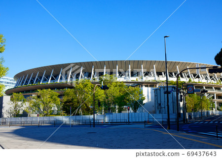 New National Stadium and surrounding landscape New National Stadium and surrounding landscape 69437643
