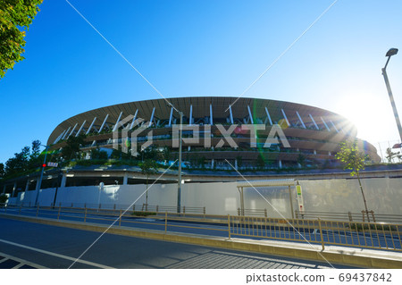 New National Stadium and surrounding landscape 69437842