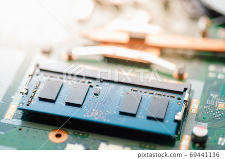 ram so-dimm ddr4 memory module, close-up view 69441136