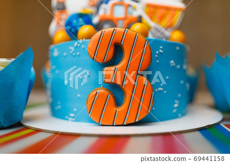 number three years on the cake number three years on the cake 69441158