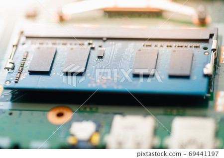 ram so-dimm ddr4 memory module, close-up view 69441197