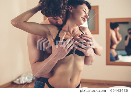 Hot attractive lovers having sex in hotel. Hot attractive lovers having sex in hotel. 69443486