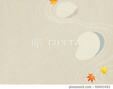 Japanese style image of autumn river-there are multiple variations 69443491