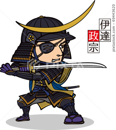Date Masamune holding a sword [3 heads] 69443620