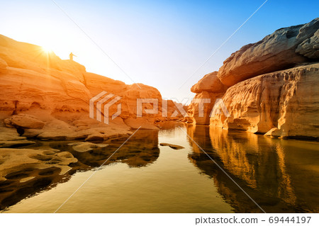 Aerial view photo of canyon range 3000 boke in Thailand 69444197