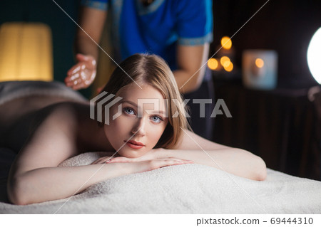 Massage and body care. Spa body massage treatment. Massage and body care. Spa body massage treatment. 69444310