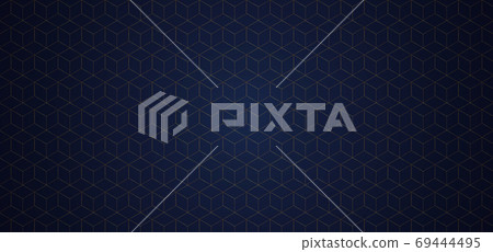 Luxury gold line pattern design dark blue color background 69444495