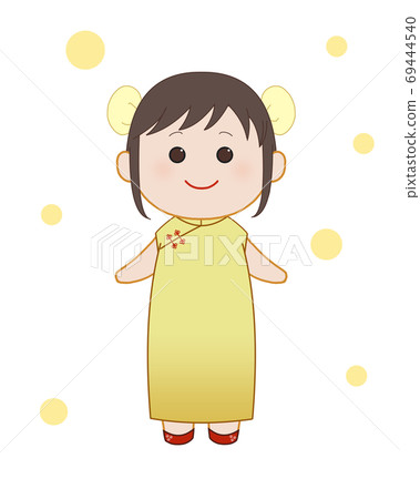 中國傳統服飾的女人,旗袍 中國傳統服飾的女人,旗袍 69444540