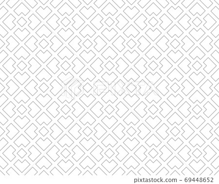 Abstract geometric pattern. A seamless vector background. White and gray ornament. Graphic modern pattern. Simple lattice graphic design. Abstract geometric pattern. A seamless vector background. White and gray ornament. Graphic modern pattern. Simple lattice graphic design. 69448652