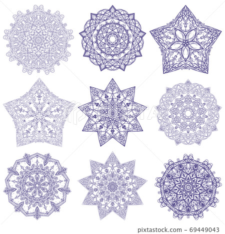 Set of magic circles 69449043