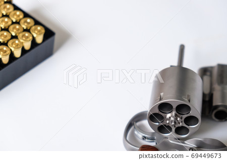 Classic revolver .44 magnum gun close up 69449673