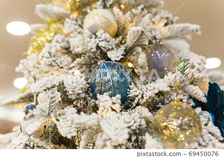 Close up of Christmas tree decoration. Holidays concept. 69450076