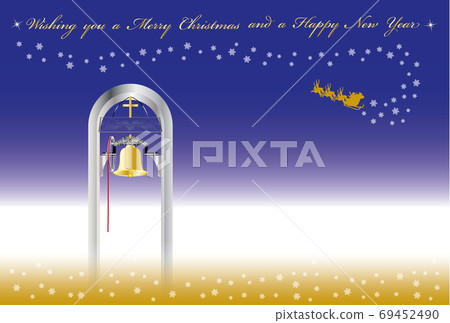 Christmas card bell side left Christmas card bell side left 69452490