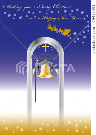 Christmas card bell vertical Christmas card bell vertical 69452491