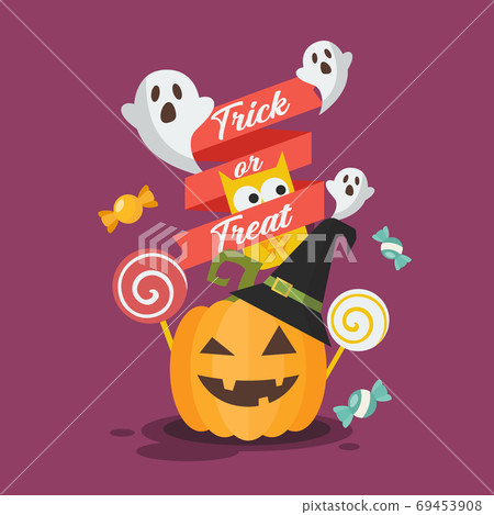 Halloween invitation greeting card Halloween invitation greeting card 69453908