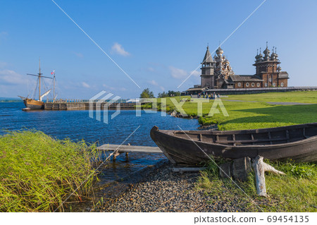 Famous wooden buildings on the island Kizhi Russia 69454135