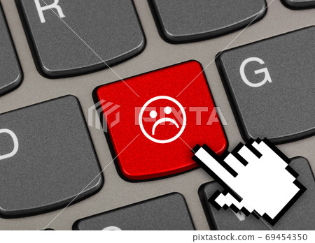 Computer keyboard with smile key Computer keyboard with smile key 69454350