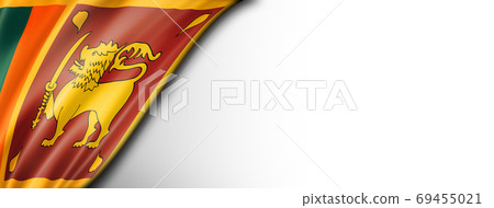 Sri Lanka flag isolated on white banner Sri Lanka flag isolated on white banner 69455021