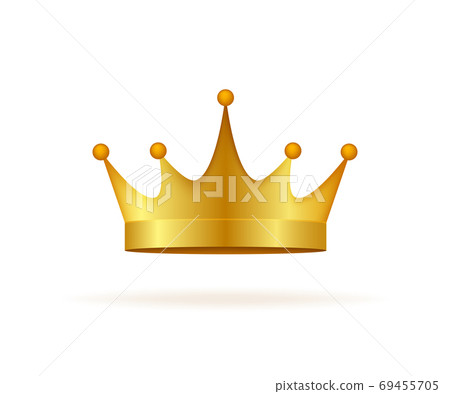 Golden Crown With Gradient Mesh. Vector stock illustration. Golden Crown With Gradient Mesh. Vector stock illustration. 69455705