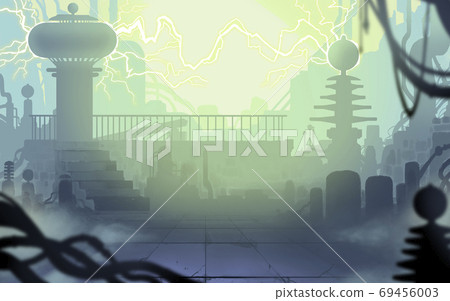 Tesla laboratory lightning and discharges electricity illustration art background place for text copy space. Tesla laboratory lightning and discharges electricity illustration art background place for text copy space. 69456003
