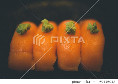 Japanese food in set different types of sushi Japanese food in set different types of sushi 69456038