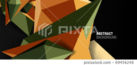 3d low poly abstract shape background vector illustration 69456248