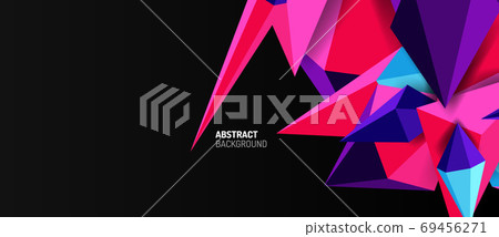 3d low poly abstract shape background vector illustration 69456271
