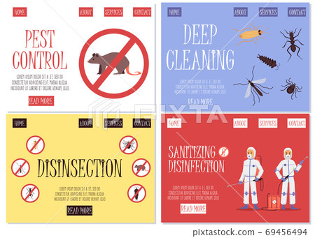 A set of web pages for the insect, pest and rodent control service 69456494