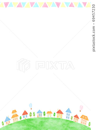 簡單的線條和城市景觀插圖 簡單的線條和城市景觀插圖 69457230