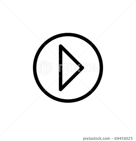 play button line icon vector illustration - Stock Illustration ...