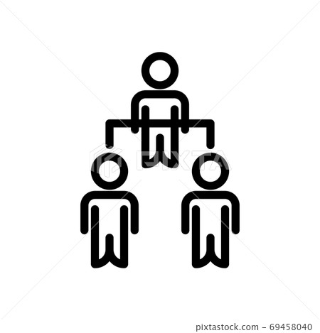 leadership concept, line icon vector illustration 69458040