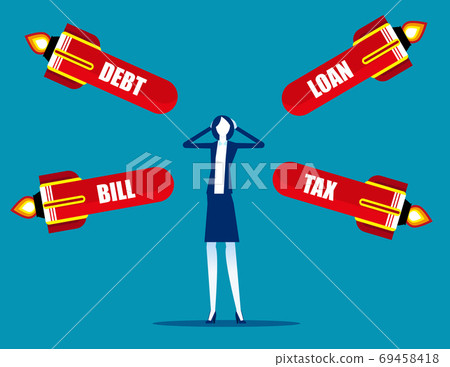 People unhappy for business problem. Financial crisis concept People unhappy for business problem. Financial crisis concept 69458418