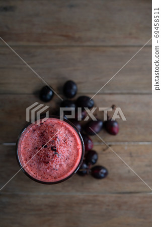 Karonda Fruit spinning with ice smoothie juice Karonda Fruit spinning with ice smoothie juice 69458511
