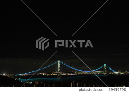 Light up of the Akashi Bridge Light up of the Akashi Bridge 69459798