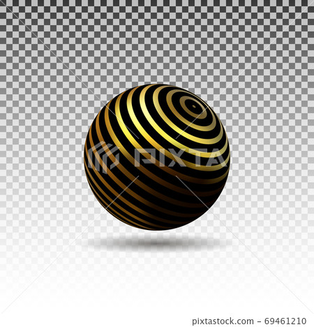 Abstract transparent background with darkand gold ball and shadow Abstract transparent background with darkand gold ball and shadow 69461210